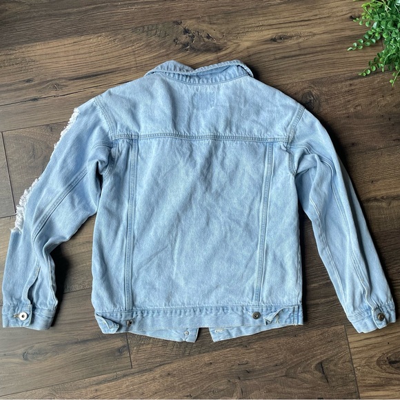 Retro 80s style trucker jacket Love Tree small - Picture 3 of 8